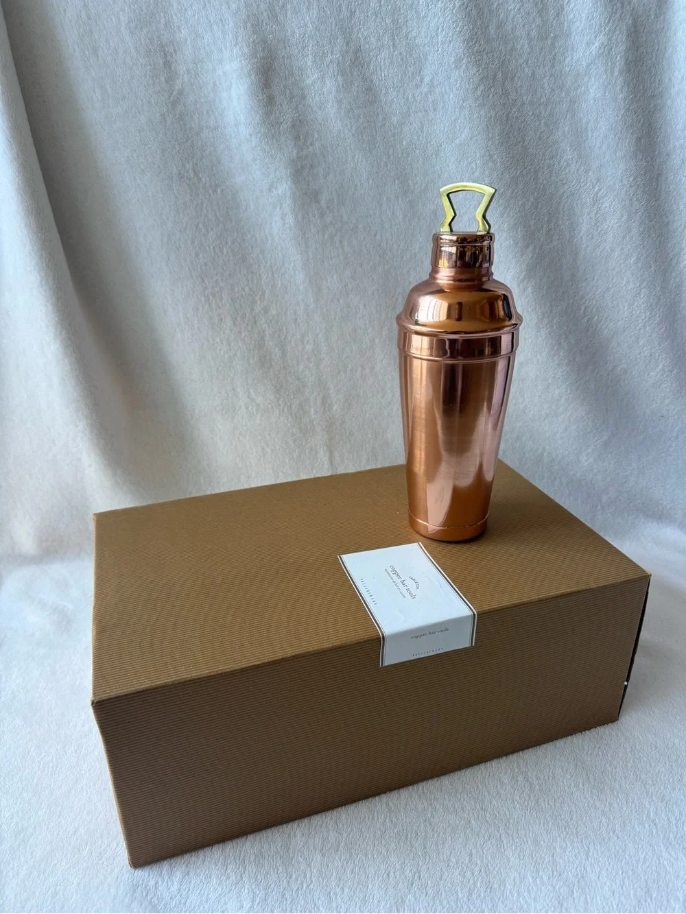 Vintage Pottery Barn Copper Bar Tools & Cocktail Shaker Set – Original Box